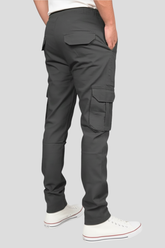 Premium Six Pockets Cotton Canvas Cargo Trouser – Grey