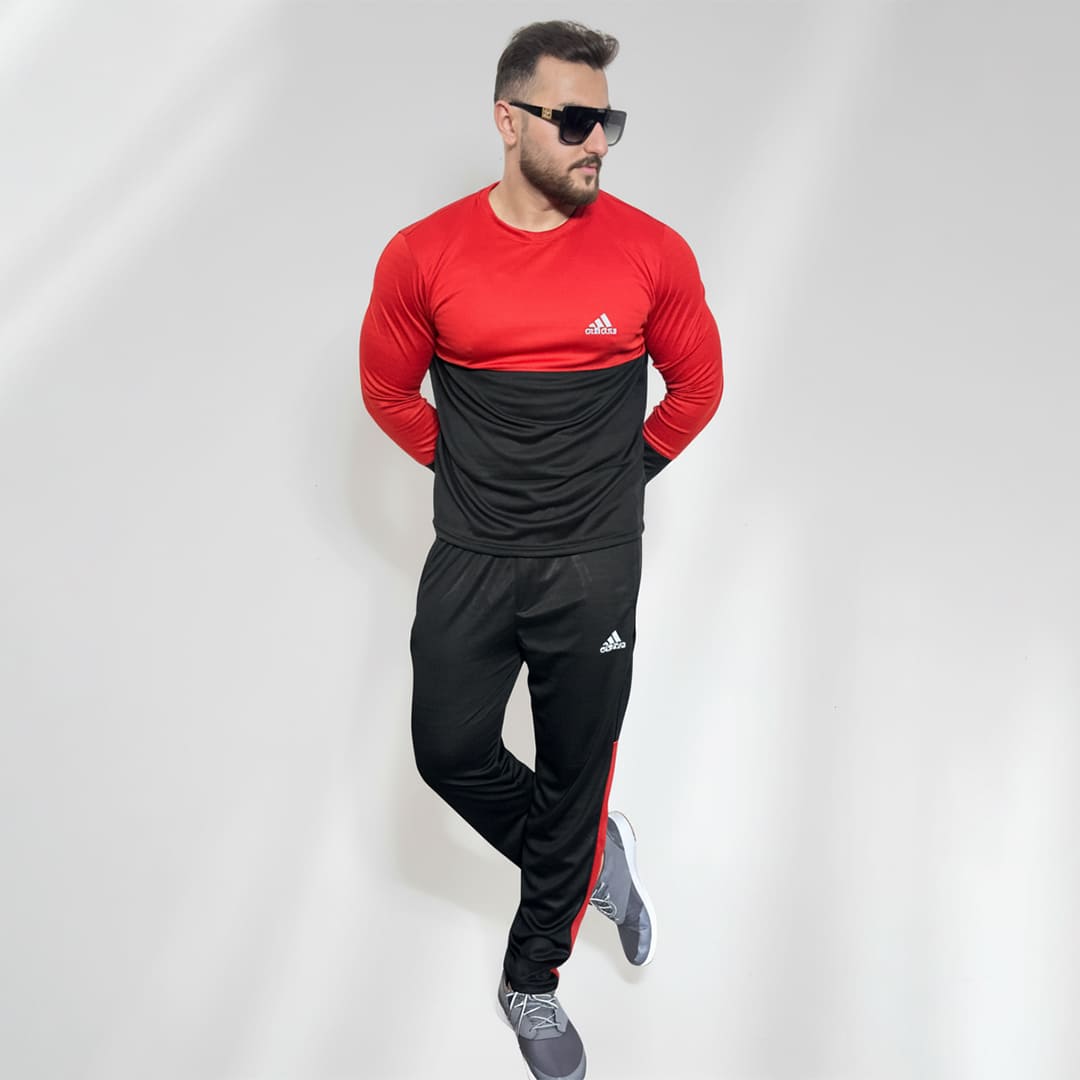 Roylibas Essential Tracksuit for Men - Red & Black
