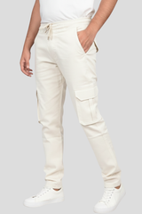 Premium Six Pockets Cotton Canvas Cargo Trouser – Off White