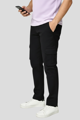 Premium Six Pockets Cotton Canvas Cargo Trouser – Black