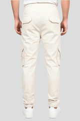 Premium Six Pockets Cotton Canvas Cargo Trouser – Off White
