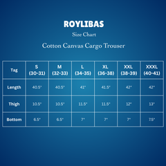 Premium Six Pockets Cotton Canvas Cargo Trouser – Off White